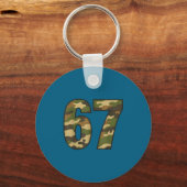 Fun 67 Six Seven Hunting Camo 6 7 Meme Gen Alpha C Schlüsselanhänger (Vorderseite)