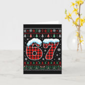 Fun 6 7 Six Seven Meme Family Ugly Sweater Christm Karte (Gelbe Blume)