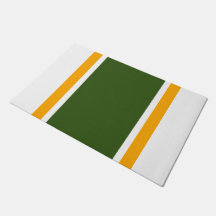 Fun 70er Forest Green Yellow White Racing Streifen