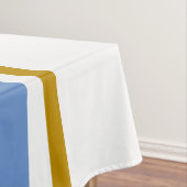 Fun 70er Light Blue Brown Rennstreifen auf Weiß Tischdecke (Beispiel)