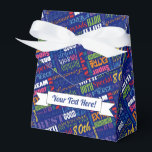 Fun 80th Birthday Party Personalisiert Monogram Geschenkschachtel<br><div class="desc">Typografie Thema 80. Geburtstag Party Dekor und Geschenke. Der Text beinhaltet Fabel und Fab um 80. fabelhaft bei 80, phantastischen 80. Geburtstagsfeier, extra besonderer 80. Geburtstag, glücklicher 80. Geburtstag, rocking 80. Geburtstag, gut 80, und phantastischer 80. Geburtstag. Heller, farbiger Text in Gelb, Rosa, lila, Blau, Grün und Rot. Großartige Geschenkideen...</div>