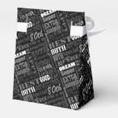 Fun 80th Birthday Party Personalisiert Monogram Geschenkschachtel (Rückseite)