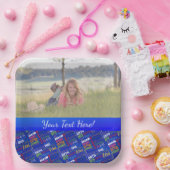 Fun 80th Birthday Party Personalisiert Monogram Pappteller (Party)