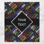 Fun 80th Birthday Party Personalisiert Monogram Weinetikett (Einzelnes Label)