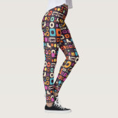 Fun 90s Retro Muster Leggings (Rechts)