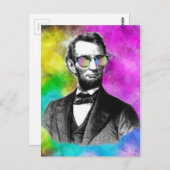 Fun Abraham Lincoln in Shades Postkarte (Vorne/Hinten)