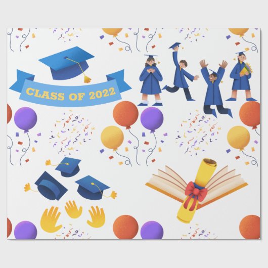 Fun-Abschluss-Klasse Geschenkpapier (Flach)