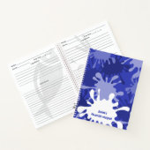 Fun Abstrakt Blue Spritzer Malername Rezept Notizblock (Innenseite)