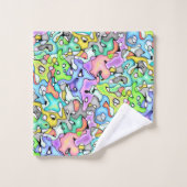Fun Abstrakt Multicolor Badhandtuch Set (Waschlappen)