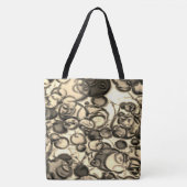 "Fun Abstrakt Neutral Black Tan Colors" Totentasch Tasche (Vorderseite)