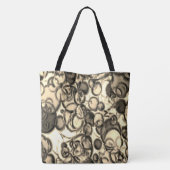 "Fun Abstrakt Neutral Black Tan Colors" Totentasch Tasche (Rückseite)