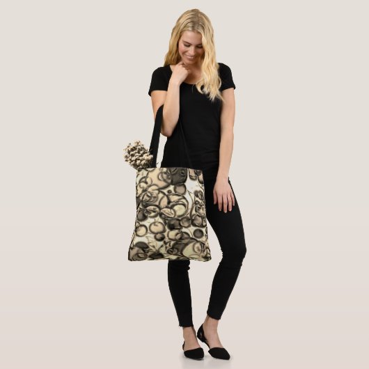 "Fun Abstrakt Neutral Black Tan Colors" Totentasch Tasche (Am Model)