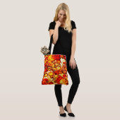"Fun Abstrakt Orange & Gold Herbstfarben" Tote Tas Tasche (Am Model)