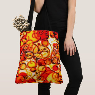 "Fun Abstrakt Orange & Gold Herbstfarben" Tote Tas Tasche