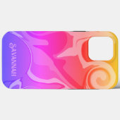 Fun Abstrakt Rainbow Inspirivity iPhone Case (Rückseite (Horizontal))