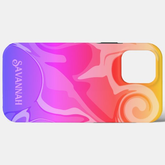 Fun Abstrakt Rainbow Inspirivity iPhone Case (Rückseite (Horizontal))