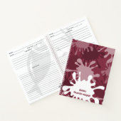 Fun Abstrakt Red Spritzer Malername Rezept Notizblock (Innenseite)