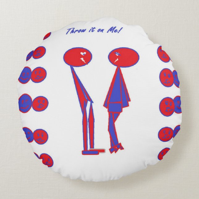 Fun abstrakte Art Throw Kissen (Rückseite)