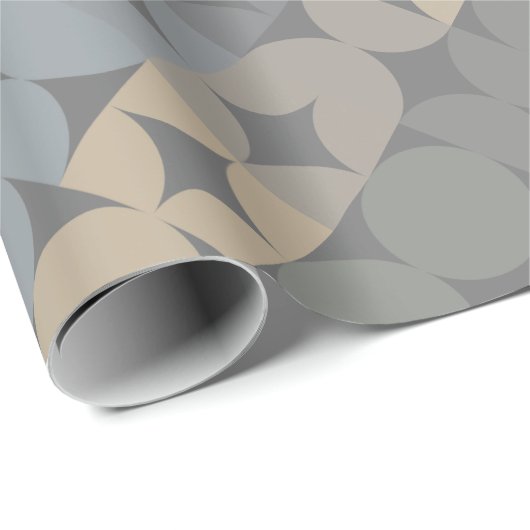 Fun Abstrakte Kreise Quadrate Popart Muster Geschenkpapier (Rolleneckpunkt)