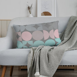 Fun Abstrakte Kreise Quadrate Popart Muster Lendenkissen