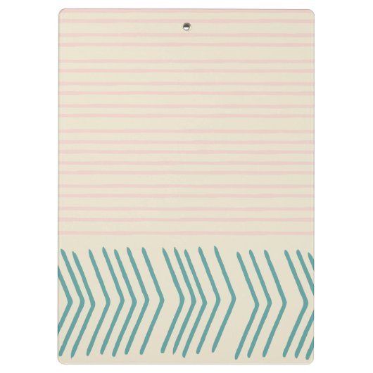 Fun Abstrakte Linie Zeichnend in Aquamarin und Pas Klemmbrett (Rückseite)