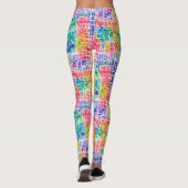Fun Abstrakte Mosaikfarben-Muster Leggings (Rückseite)