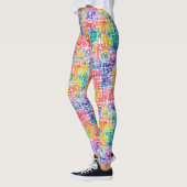 Fun Abstrakte Mosaikfarben-Muster Leggings (Links)
