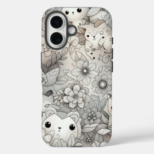 Fun Abstrakte Tiersammlung iPhone 16 Hülle