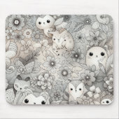 Fun Abstrakte Tiersammlung Mousepad (Vorne)