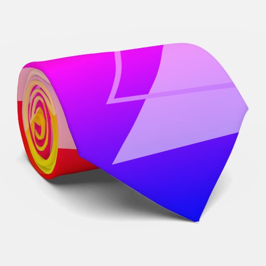 FUN ACHTGHTIES RETRO NEON FLUORO FARBFORM PATTER KRAWATTE (Gerollt)