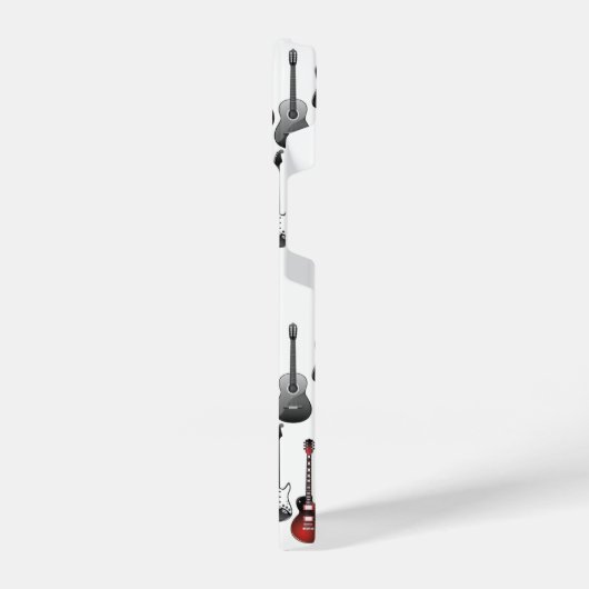 Fun Acoustic Electric Gitarren Music Pattern Desig iPhone Hülle (Linke Seite)