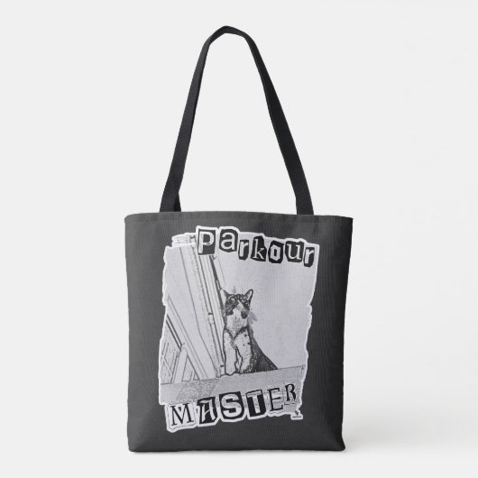 Fun Active Parkour Master Punk Kitty Design Tasche (Rückseite)
