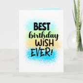 Fun Add Name Age Best Birthday Wish Ever Card Karte (Vorderseite)