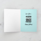 Fun Add Name Age Best Birthday Wish Ever Card Karte (Innenseite)