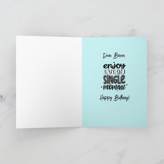 Fun Add Name Age Best Birthday Wish Ever Card Karte (Innenseite)