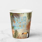 Fun Adult Tiki Toucan Tropical Pool Party Pappbecher (Vorderseite)