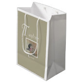 Fun African Crane Mittlere Geschenktüte (Rückseite Schrägansicht)