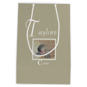 Fun African Crane Mittlere Geschenktüte (Rückseite)