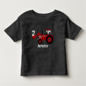 Fun Age and Name Birthday Traktor Kleinkind T-shirt (Vorderseite)