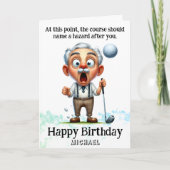 *~* Fun Age Man AP94 Golf Hazard Birthday Card Dankeskarte (Vorderseite)