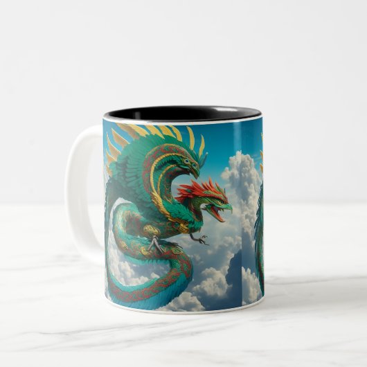 Fun AI Fantasy Flying Creature Tasse (Vorderseite Links)