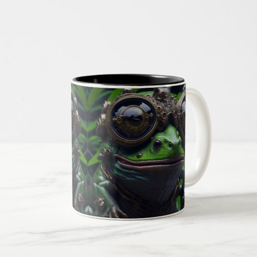 Fun AI Fantasy Frog mit Brillen Creature Tasse (VorderseiteRechts)