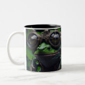 Fun AI Fantasy Frog mit Brillen Creature Tasse (Links)