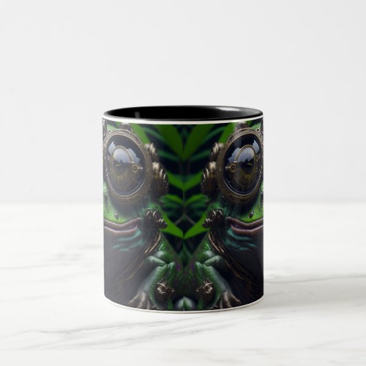 Fun AI Fantasy Frog mit Brillen Creature Tasse (Mittel)