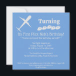 Fun Airplane Pilot Kids Blue Birthday Party Einladung<br><div class="desc">Das Kunstwerk verfügt über eine Flugzeugkunst sowie anpassbare Vorlagenfelder für die Personalisierung eines Kindergeburtstags - alle auf blauem Hintergrund präsentiert. Das Design ermöglicht die Anpassung der Hintergrundfarbe - falls gewünscht. Für spezielle Anfragen oder Fragen wenden Sie sich bitte an den Künstler unter wafadahdalcreates@gmail.com. © Wafa Y. Dahdal - Alle Rechte...</div>