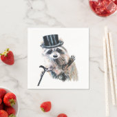 Fun Alberne formale Kleidung Raccoon Tierisches Pa Serviette (Beispiel)