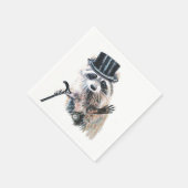 Fun Alberne formale Kleidung Raccoon Tierisches Pa Serviette (Ecke)