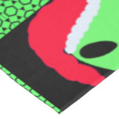 Fun Alien Santa Geek Spaß Grün und Schwarz Spaß Tischdecke (Schrägansicht)