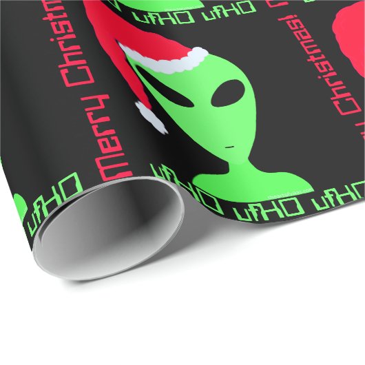 Fun Alien Santa Geek Spaß LGM Weihnachten Geschenkpapier (Rolleneckpunkt)