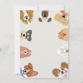 Fun alle Arten von Hunden Kopf Baby Dusche Einladung (Rückseite)